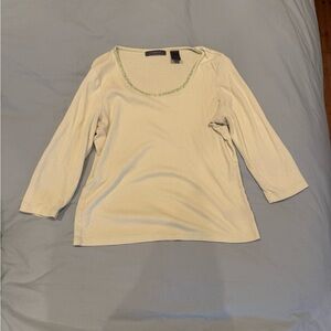 Light Green Top with Gem Trim